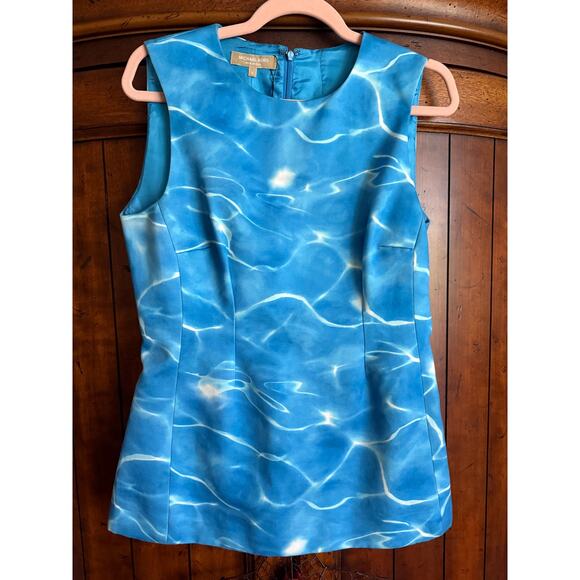 Michael Kors Collection Pool Print Runway SS 15 Sleeveless Blouse 8 - Picture 2 of 8